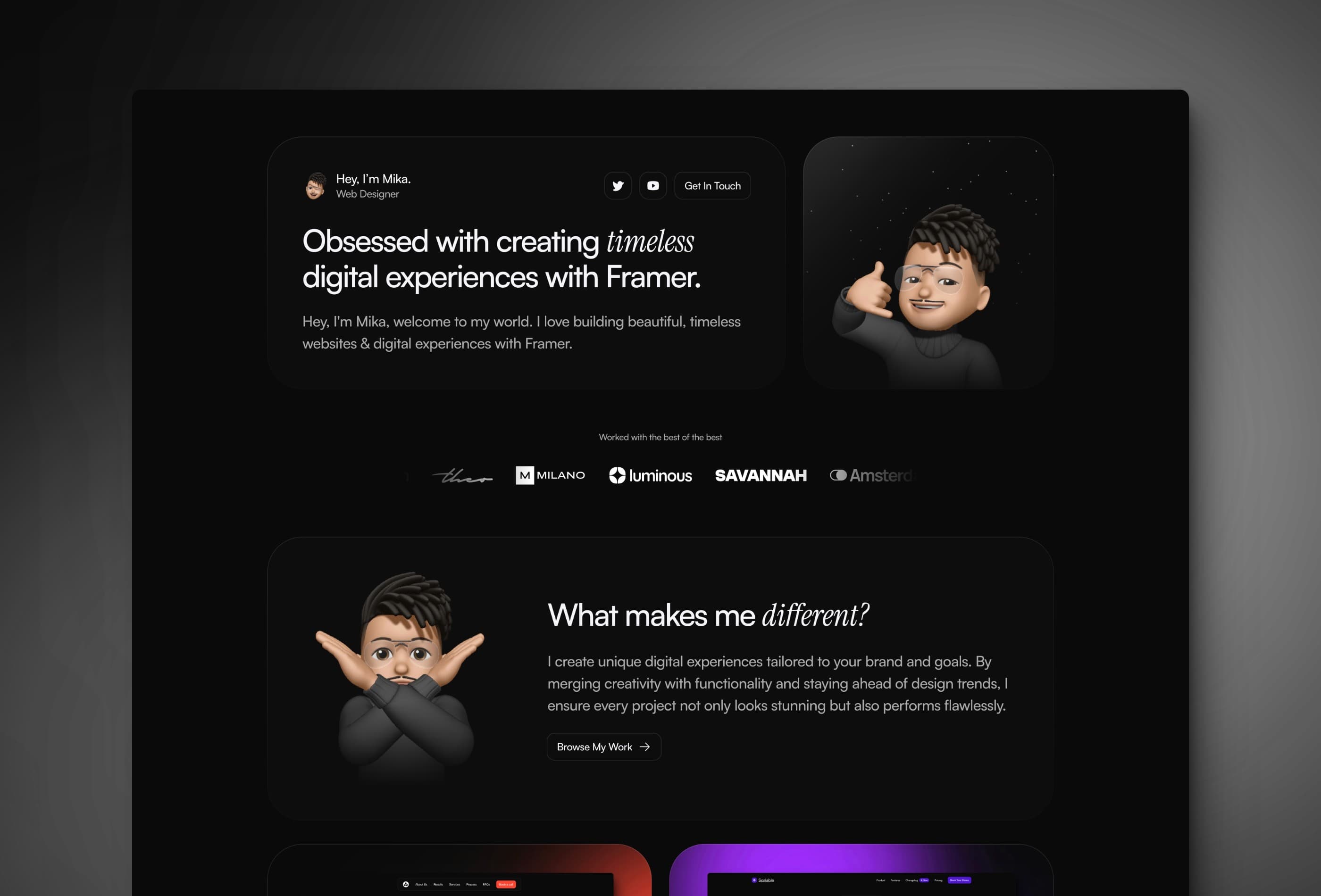 Clientele - free framer template